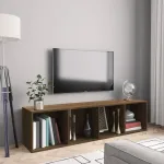 Bibliotecă/dulap TV stejar maro 143x30x36 cm lemn prelucrat GartenMobel Dekor