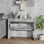 Măsuță consolă, gri sonoma, 102x30x80 cm, lemn prelucrat GartenMobel Dekor