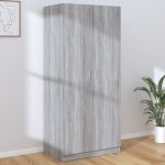 Șifonier, gri sonoma, 80x52x180 cm, lemn prelucrat GartenMobel Dekor