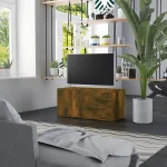 Comodă TV, stejar fumuriu, 80x34x36 cm, lemn prelucrat GartenMobel Dekor