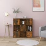 Bibliotecă, stejar fumuriu, 90x30x90 cm, lemn prelucrat GartenMobel Dekor