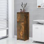Dulap de baie, stejar fumuriu, 30x30x95 cm, lemn prelucrat GartenMobel Dekor