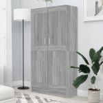 Bibliotecă, gri sonoma, 82,5x30,5x150 cm, lemn prelucrat GartenMobel Dekor