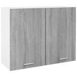 Dulap suspendat, gri sonoma, 80x31x60 cm, lemn prelucrat GartenMobel Dekor