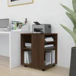 Dulap cu roți, stejar maro, 60x53x72 cm, lemn prelucrat GartenMobel Dekor