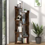 Bibliotecă, stejar fumuriu, 48x25,5x140 cm, lemn prelucrat GartenMobel Dekor
