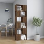 Bibliotecă/Separator de cameră, stejar maro, 60x24x186 cm GartenMobel Dekor