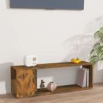 Comodă TV, stejar fumuriu, 100x24x32 cm, lemn prelucrat GartenMobel Dekor
