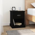 Noptiere, 2 buc, negru, 39x39x47,5 cm, lemn prelucrat GartenMobel Dekor