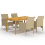Set mobilier de grădină, 5 piese, bej GartenMobel Dekor