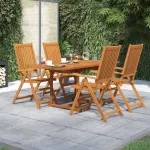 Set mobilier de grădină, 5 piese, lemn masiv de acacia GartenMobel Dekor