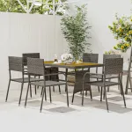 Set de mobilier de exterior, 7 piese, gri, poliratan GartenMobel Dekor