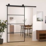 Ușă glisantă cu set feronerie 102,5x205 cm sticlă ESG/aluminiu GartenMobel Dekor