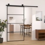 Ușă glisantă cu set feronerie 102,5x205 cm sticlă ESG/aluminiu GartenMobel Dekor