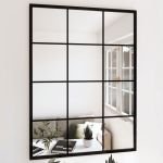 Oglinzi de perete, 2 buc., negru, 80x60 cm, metal GartenMobel Dekor