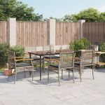 Set mobilier de grădină cu perne, 7 piese, gri, poliratan GartenMobel Dekor
