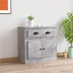 Servantă, gri beton, 70x35,5x67,5 cm, lemn prelucrat GartenMobel Dekor