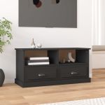 Comodă TV, negru, 93x35,5x45 cm, lemn prelucrat GartenMobel Dekor