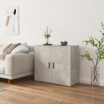 Servantă, gri beton, 80x33x70 cm, lemn prelucrat GartenMobel Dekor