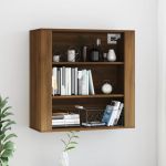 Dulap de perete, stejar maro,80x33x80 cm, lemn prelucrat GartenMobel Dekor