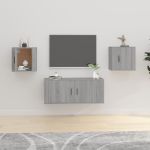 Dulapuri TV montate pe perete 2 buc. gri sonoma 40x34,5x40 cm GartenMobel Dekor