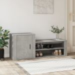 Pantofar, gri beton, 130x35x54 cm, lemn compozit GartenMobel Dekor