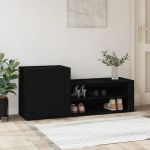 Pantofar, negru, 130x35x54 cm, lemn prelucrat GartenMobel Dekor