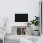 Comodă TV, gri beton, 100x35x40 cm, lemn prelucrat GartenMobel Dekor