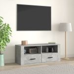 Comodă TV, gri beton, 100x35x40 cm, lemn prelucrat GartenMobel Dekor
