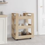 Cărucior de bucătărie stejar sonoma 60x45x80 cm lemn prelucrat GartenMobel Dekor