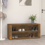 Pantofar, stejar fumuriu, 100x35x45 cm, lemn prelucrat GartenMobel Dekor