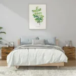 Noptiere de perete, 2 buc., stejar fumuriu, lemn prelucrat GartenMobel Dekor