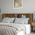 Tăblie de pat cu dulap, stejar fumuriu, 220x18,5x104,5 cm GartenMobel Dekor