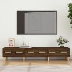 Comodă TV, stejar maro, 150x34,5x30 cm, lemn compozit GartenMobel Dekor