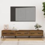 Comodă TV, stejar maro, 150x34,5x30 cm, lemn prelucrat GartenMobel Dekor