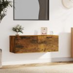 Dulap de perete, stejar fumuriu, 100x36,5x35 cm, lemn prelucrat GartenMobel Dekor