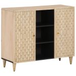 Dulap lateral, 90x33x75 cm, lemn masiv de mango GartenMobel Dekor
