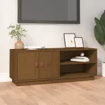 Comodă TV, maro miere, 105x34x40 cm, lemn masiv de pin GartenMobel Dekor