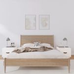 Noptiere, 2 buc., alb, 40x34x35 cm, lemn masiv de pin GartenMobel Dekor
