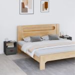 Noptiere, 2 buc., gri, 40x34x45 cm, lemn masiv de pin GartenMobel Dekor