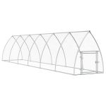 Coteț pentru păsări, gri, 600x105x120 cm, oțel galvanizat GartenMobel Dekor