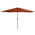 Umbrelă de soare de exterior, stâlp metalic, cărămiziu, 400 cm GartenMobel Dekor