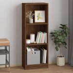 Bibliotecă cu 3 niveluri stejar maro 40x24x109 cm lemn compozit GartenMobel Dekor