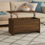 Măsuță de cafea, stejar maro, 102x55,5x52,5 cm, lemn prelucrat GartenMobel Dekor