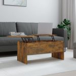 Măsuță de cafea stejar fumuriu 102x50,5x46,5 cm lemn prelucrat GartenMobel Dekor