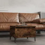 Masă laterală, stejar fumuriu, 50x46x35 cm, lemn compozit GartenMobel Dekor