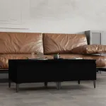 Mese laterale, 2 buc., negru, 50x46x35 cm, lemn compozit GartenMobel Dekor