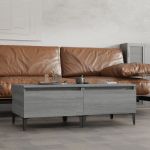 Mese laterale 2 buc. gri sonoma 50x46x35 cm lemn compozit GartenMobel Dekor