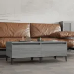 Mese laterale 2 buc. gri sonoma 50x46x35 cm lemn compozit GartenMobel Dekor