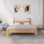 Noptiere, 2 buc., gri beton, 50x46x50 cm, lemn prelucrat GartenMobel Dekor